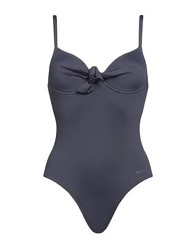 Steel grey Synthetic fabric One-piece swimsuits