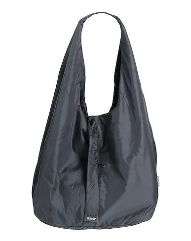 Steel grey Techno fabric Handbag