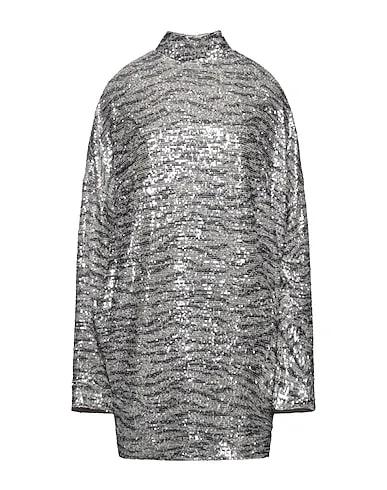 Steel grey Tulle Short dress