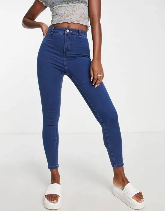 Steffi super high waist skinny jean in midwash blue