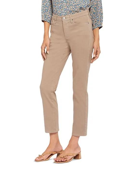 Stella High Rise Ankle Tapered Jeans in Saddlewood