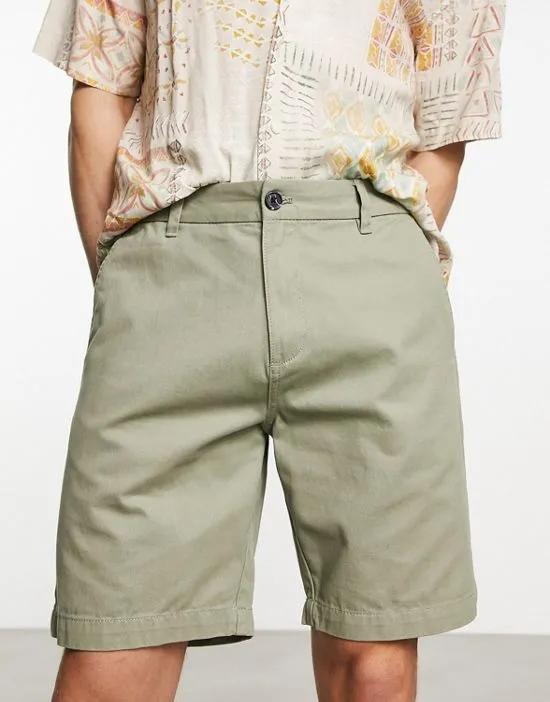 straight chino shorts in khaki