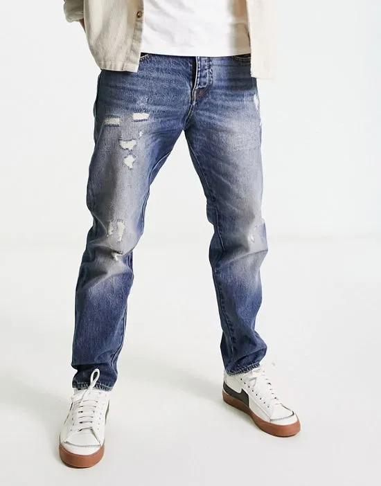 straight fit jeans in blue