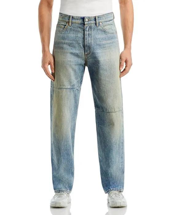 Straight Fit Jeans in Blue Sand 