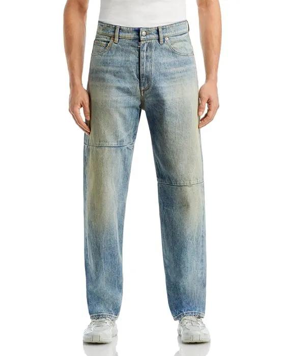 Straight Fit Jeans in Blue Sand