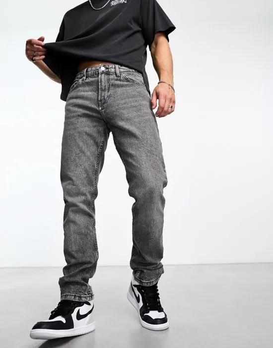straight fit jeans in gray