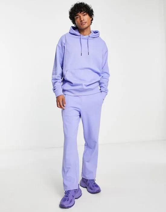 straight leg sweatpants in purple - part of a set