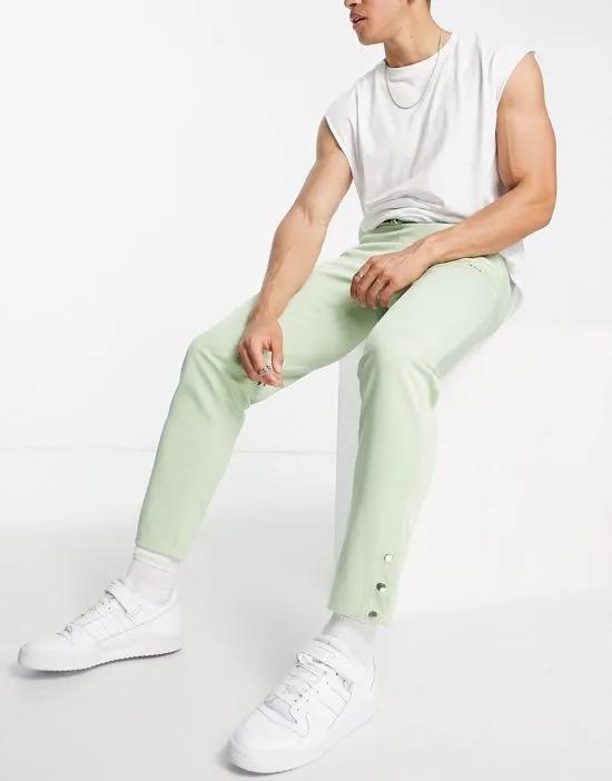 straight leg sweatpants in sage green