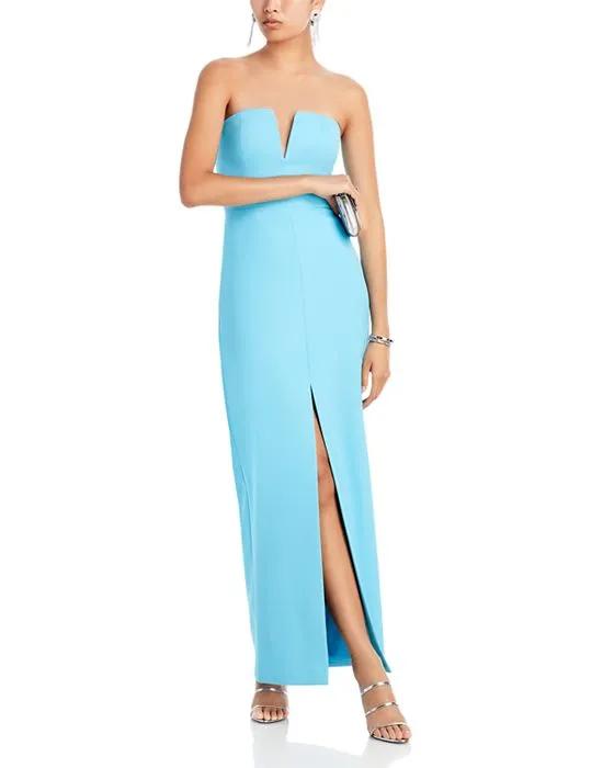 Strapless Crepe Gown - 100% Exclusive