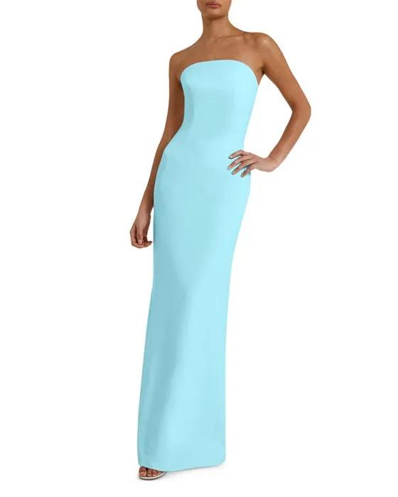 Strapless Crepe Gown 