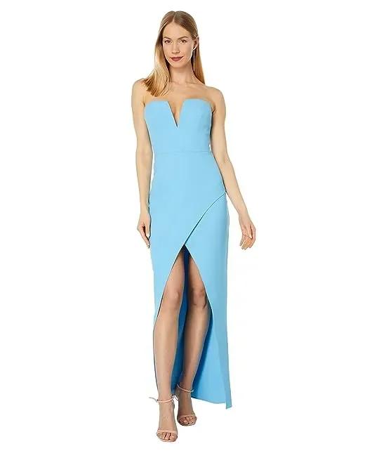 Strapless Notched Gown
