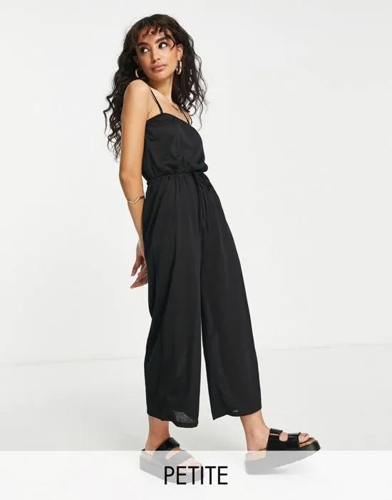 strappy jumpsuit in black