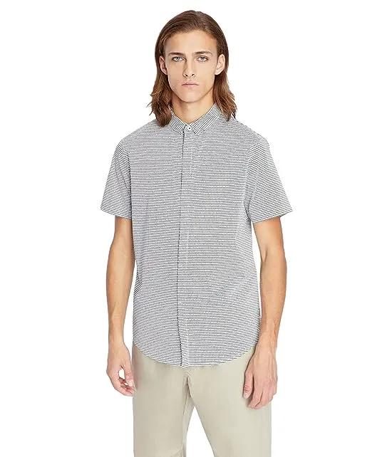 Stretch Cotton Button-Down Shirt