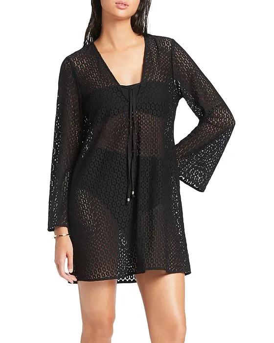 Stretch Lace Kaftan Cover-Up