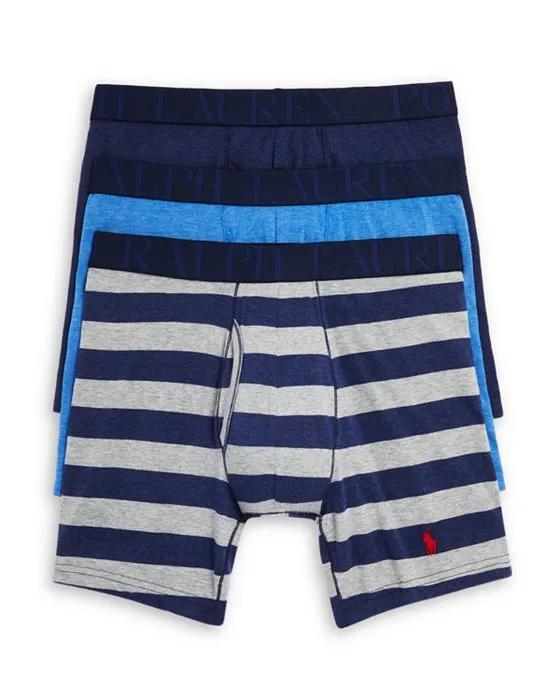 Stretch Logo Waistband Classic Fit Boxer Briefs, Pack of 3