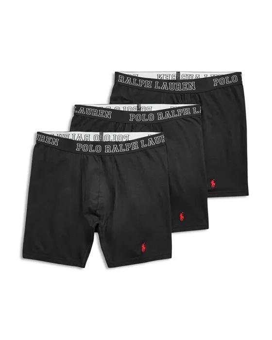 Stretch Mesh Logo Waistband Boxer Briefs, Pack of 3