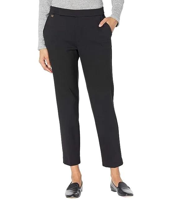 Stretch Ponte Slouchy Ankle Pants