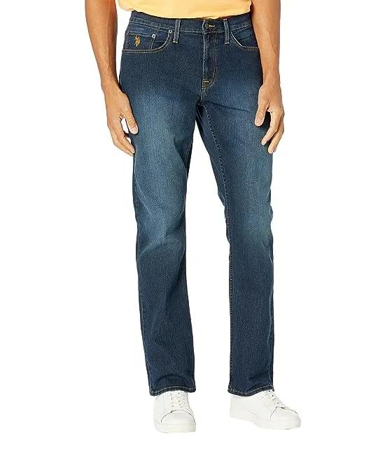 Stretch Slim Straight Five-Pocket Denim Jeans