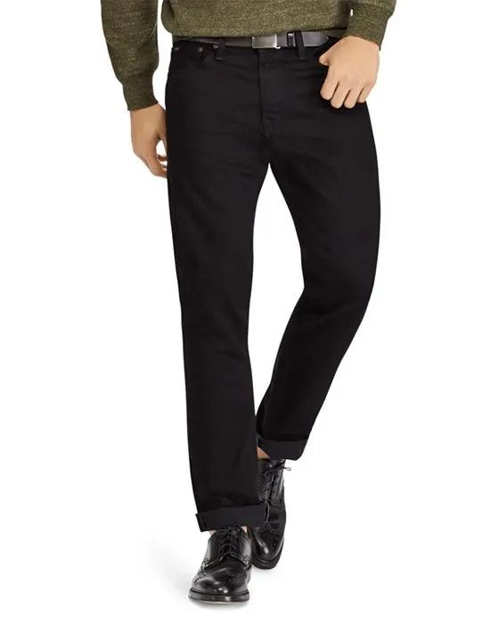 Stretch Varick Slim Straight Fit Jeans in Black