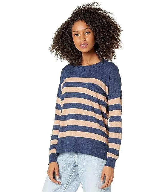 Stripe California Girls Pocket Pullover