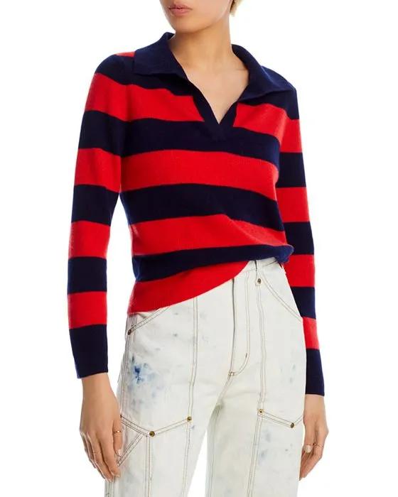 Stripe Polo Cashmere Sweater - 100% Exclusive