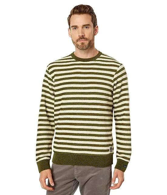 Striped Crew Neck Felpa Sweatshirt