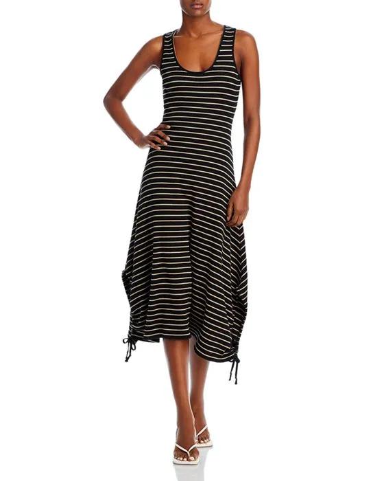 Striped Sleeveless Ribbed Dress