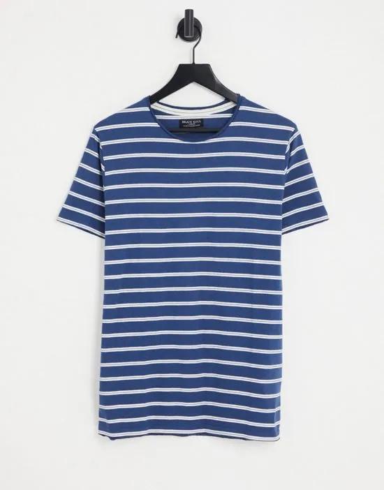 striped T-shirt in navy & white