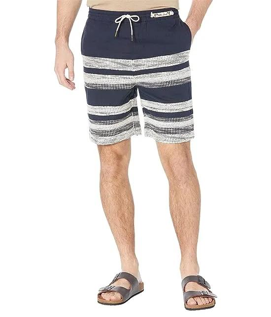 Structured Striped Linen Blend Bermuda Shorts