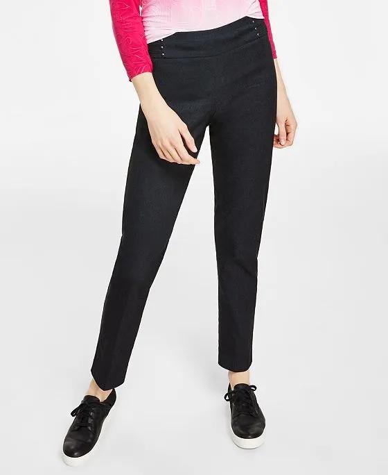 Studded Pull-On Tummy Control Pants, Regular and Short Lengths, Created for Macy's