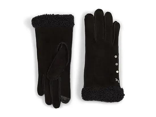 Studded Tech Gloves w/ Sherpa Cuff