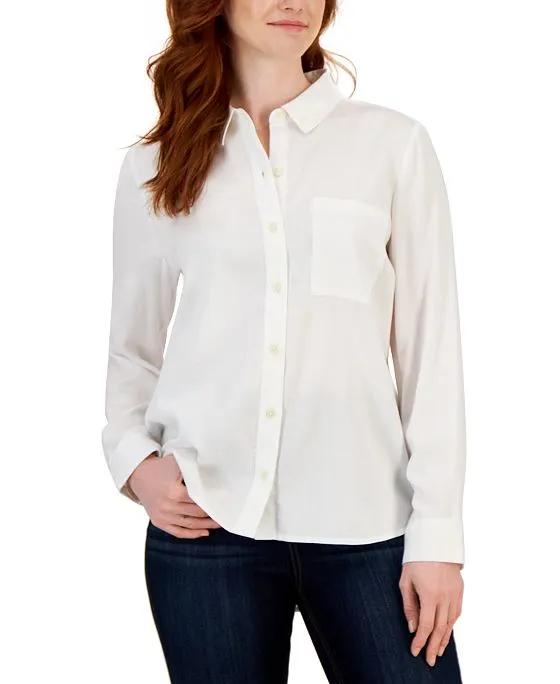 Style & Co Women's Button-Up Perfect Long-Sleeve Shirt, Created for Macy's