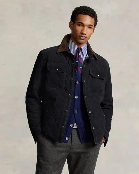 Suede Diamond Quilted Jacket