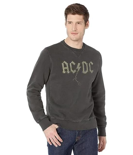 Sueded ACDC Terry Crew Neck Sweatshirt