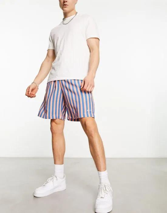 summer serie stripe shorts in blue and orange - part of a set