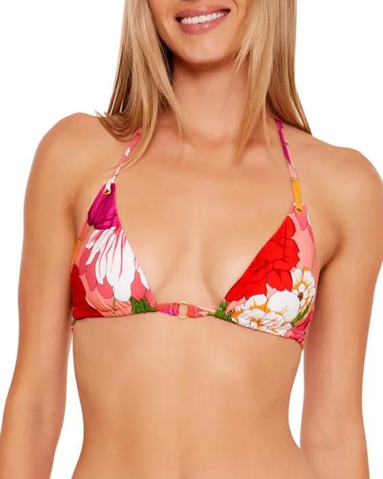 Sunny Bloom Triangle Bikini Top