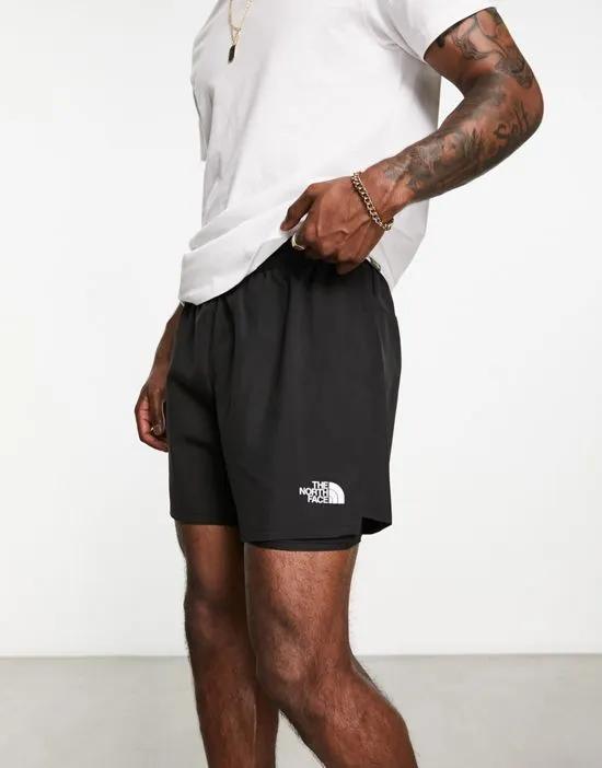 Sunriser 2-in-1 shorts in black