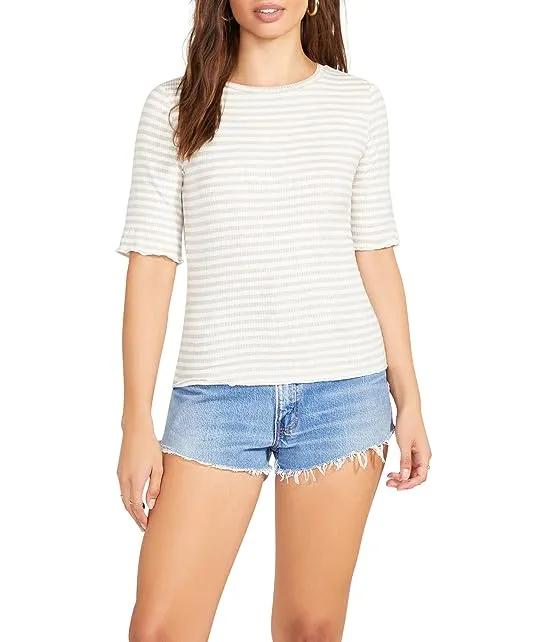 Sunset Junction Top - Striped Rib Top