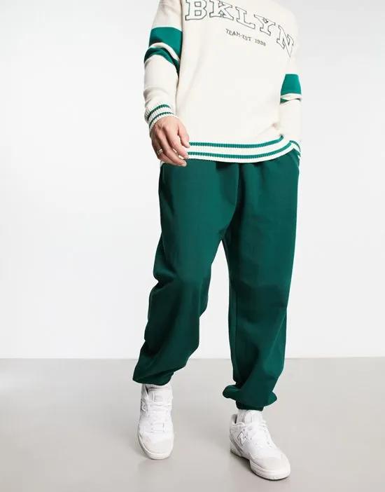 super oversized sweatpants in dark green