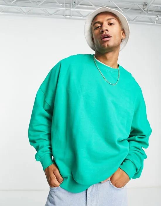super oversized sweatshirt in green