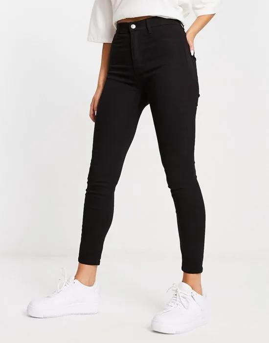 super skinny high waist jeans in black