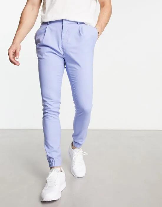 super skinny smart sweatpants in light blue