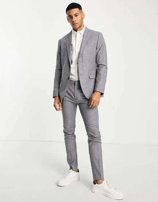 super skinny suit jacket in gray