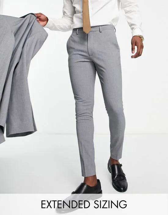 super skinny suit pants in gray