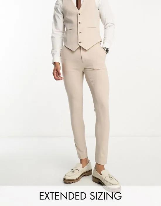 super skinny suit pants in stone