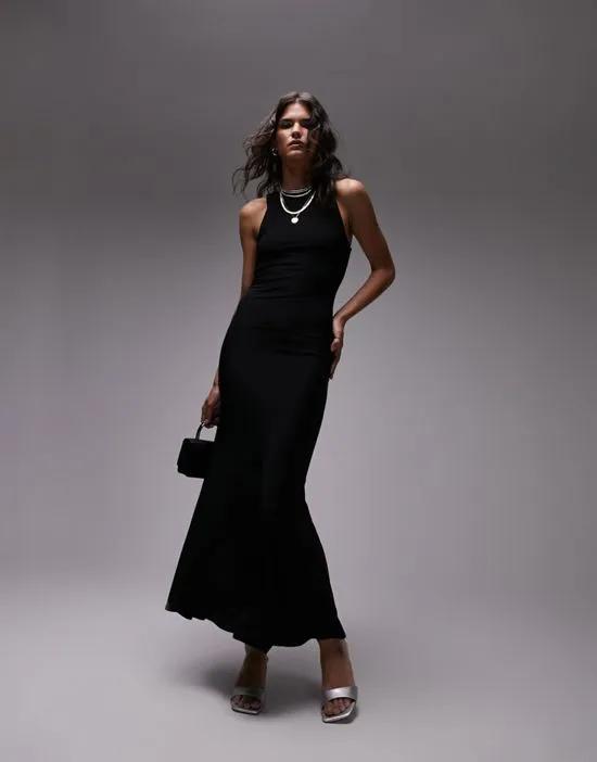 super-soft shaping racer maxi dress in black