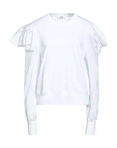 White Plain weave Sweatshirt