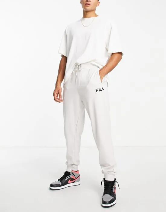 sweatpants with logo in gray
