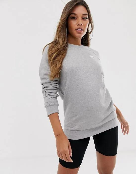 sweatshirt with small logo in gray