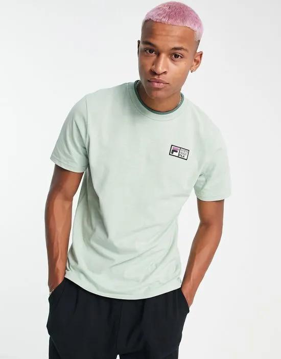 T-shirt with back print in green